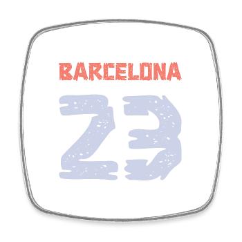 Maillot Barcelone 23 2023 - Magnet carré - blanc - Devant