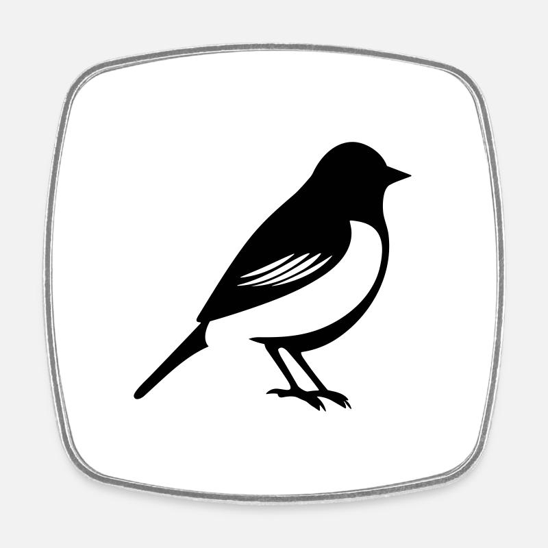 Bird - Square fridge magnet - white
