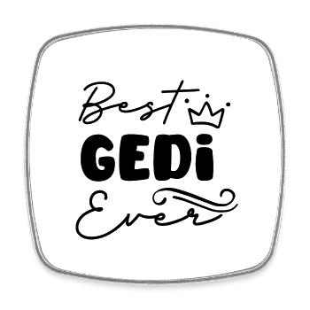 Wöd Gedi Bester Gedi sein Patenonkel fragen Taufe - Viereckiger Kühlschrankmagnet - Weiß - Vorne
