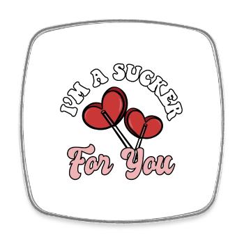 Valentine's Day I'm A Sucker For You Couple - Viereckiger Kühlschrankmagnet - Weiß - Vorne