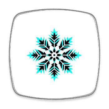 Schneeflocke Icon Winter - Viereckiger Kühlschrankmagnet - Weiß - Vorne