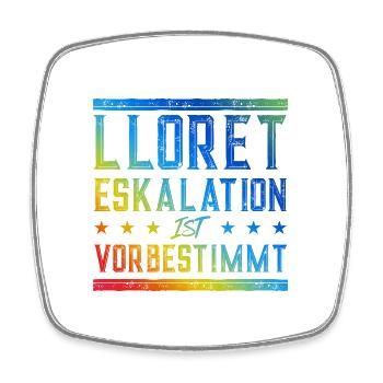 Lloret De Mar Eskalation - Viereckiger Kühlschrankmagnet - Weiß - Vorne