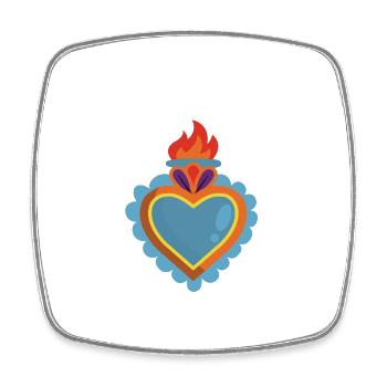 Traitez-moi comme un cadeau de Dieu Équipe religieuse - Magnet carré - blanc - Devant