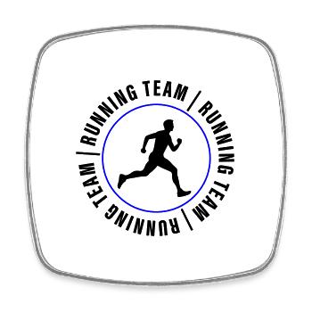 Running Team Marathon Man - Square fridge magnet - white - Front