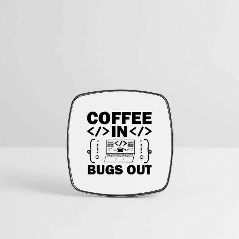 Coffee Coding Programmer Coder Developer Nerd Coff Square fridge magnet
