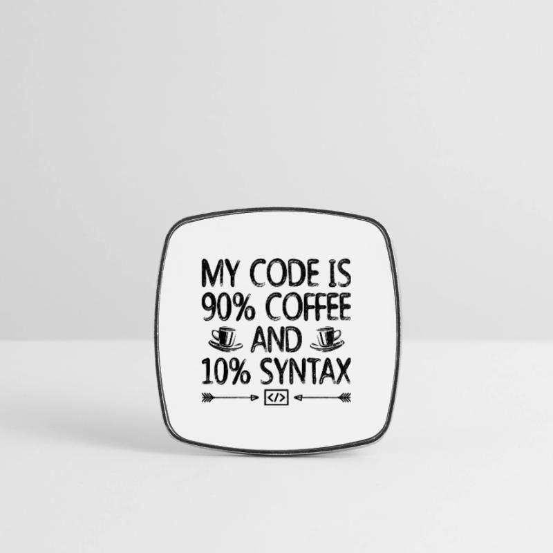 Café Codage Programmeur Codeur Développeur Nerd Coff Magnet carré