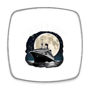 Im On A Boat Cruise Ship Vacances Groupe Matching - Magnet carré - blanc - Devant