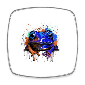 Grenouille Colorée - Magnet carré - blanc - Devant