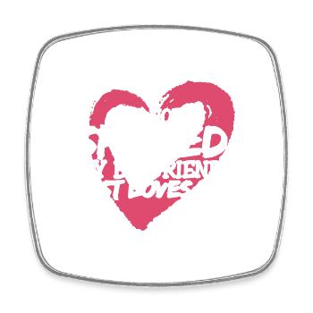 I'm Not Spoiled My BF Just Loves Me Proud - Square fridge magnet - white - Front