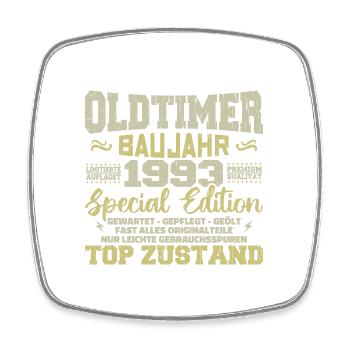 Jahrgang 1993 geboren Retro Geburtstag Vintage - Viereckiger Kühlschrankmagnet - Weiß - Vorne