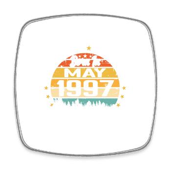 Mai 1997 Geburtstagsgeschenk geboren im Mai 1997 - Viereckiger Kühlschrankmagnet - Weiß - Vorne