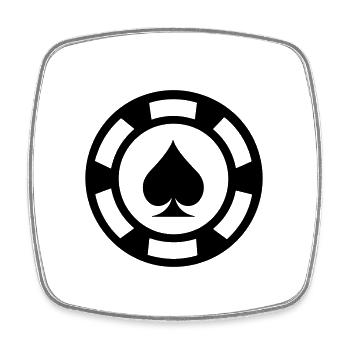 Poker Chip - Square fridge magnet - white - Front