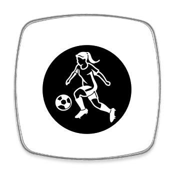 Équipe de football féminine - Magnet carré - blanc - Devant