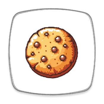 Icône du pixel des cookies - Magnet carré - blanc - Devant