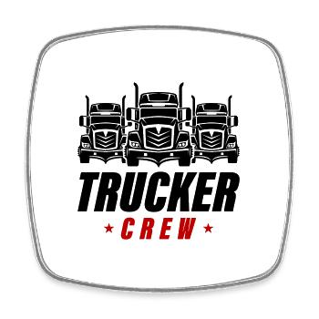 Trucker Crew - Square fridge magnet - white - Front