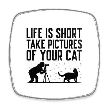 Chat Photographes Chat Amoureux Des Chats Photo - Magnet carré - blanc - Devant