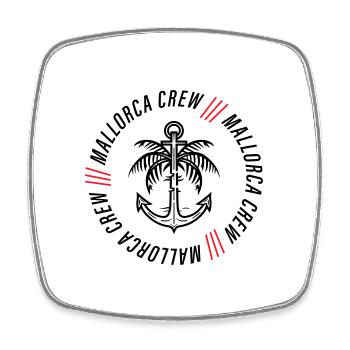 Mallorca Crew Anker Palme - Viereckiger Kühlschrankmagnet - Weiß - Vorne