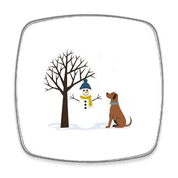 Weihnachtsbaum Christbaum Weihnachten - Viereckiger Kühlschrankmagnet - Weiß - Vorne