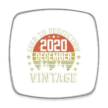 Cadeau Anniversaire Rétro - Nées En Décembre 2020 - Magnet carré - blanc - Devant