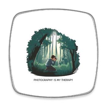 La photographie est ma thérapie – Nature Photography - Magnet carré - blanc - Devant