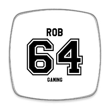 Rob64 Gaming Fan Shirt American Football style - Viereckiger Kühlschrankmagnet - Weiß - Vorne