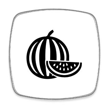 Melon fruit - Square fridge magnet - white - Front