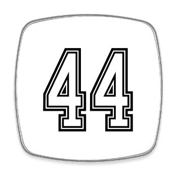 44 number symbol - Square fridge magnet - white - Front