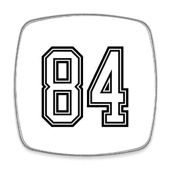 Symbole numérique 84 - Magnet carré - blanc - Devant