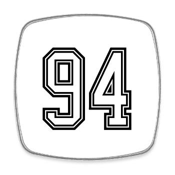 94 Number Symbol - Square fridge magnet - white - Front