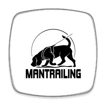 MANTRAILING Hundesport Suchhunde Hunde Hund - Viereckiger Kühlschrankmagnet - Weiß - Vorne