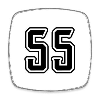 55 number symbol - Square fridge magnet - white - Front