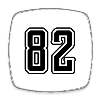 Symbole numérique 82 - Magnet carré - blanc - Devant