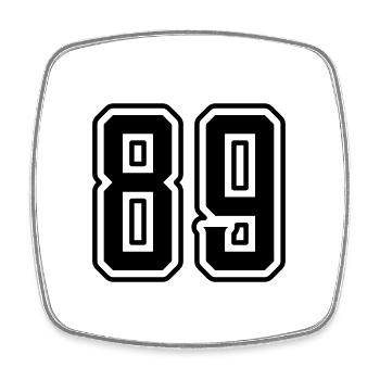 89 Number Symbol - Square fridge magnet - white - Front
