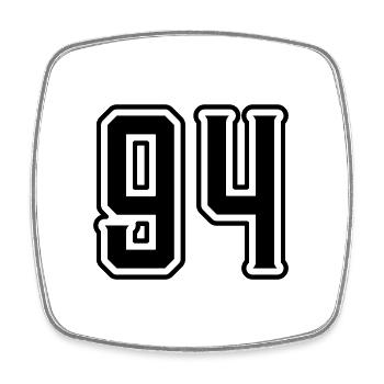 Symbole numérique 94 - Magnet carré - blanc - Devant