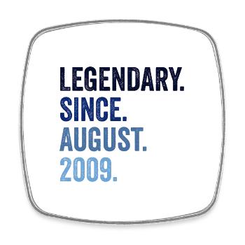 Legendary Since August 2009 13. Geburtstag - Viereckiger Kühlschrankmagnet - Weiß - Vorne