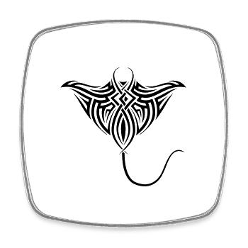 Tatouage tribal Panther - Magnet carré - blanc - Devant