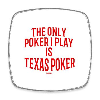 Citation Poker - Magnet carré - blanc - Devant