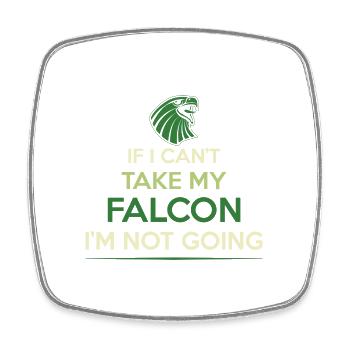 Falconry Pub Hunting - Square fridge magnet - white - Front