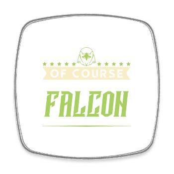 falknerei falke - Viereckiger Kühlschrankmagnet - Weiß - Vorne