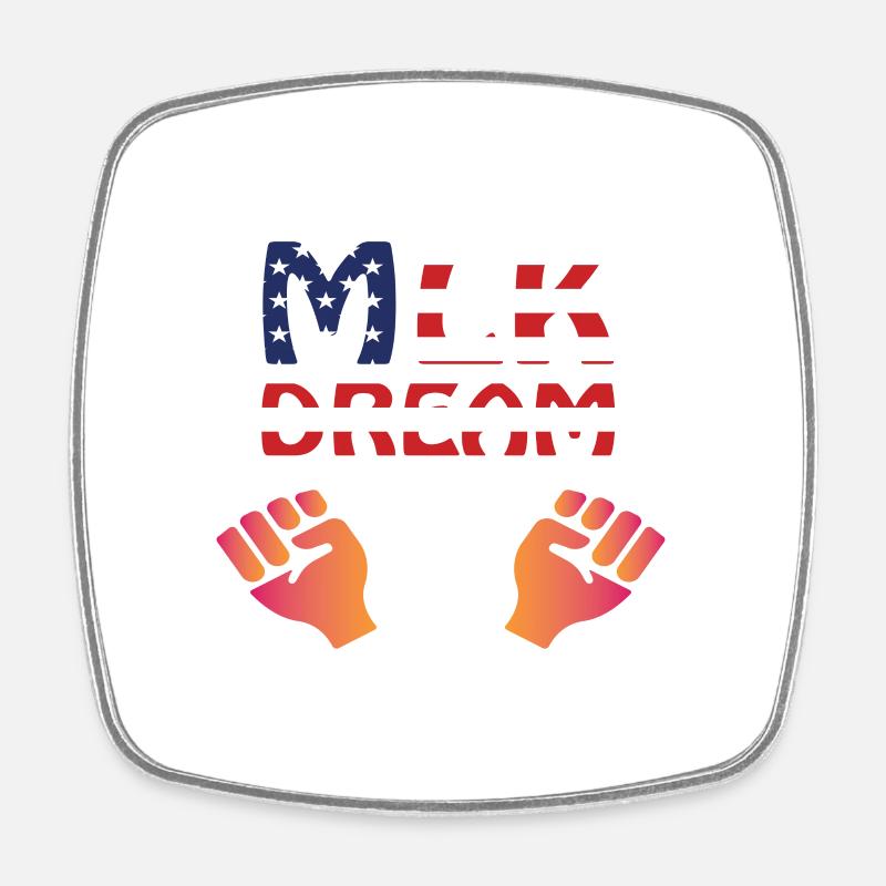 MARTIN LUTHER KING - Magnet carré - blanc