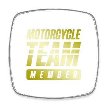 Équipe moto - Magnet carré - blanc - Devant