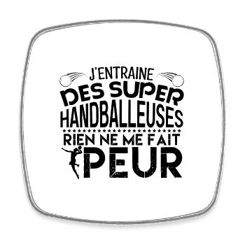 coach handball Cadeau pour le coach Handball !! - Magnet carré - blanc - Devant