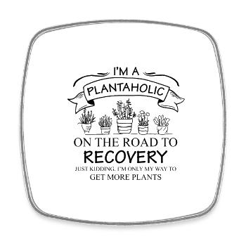 I'm A Plantaholic On The Road To Recovery Gardenin - Viereckiger Kühlschrankmagnet - Weiß - Vorne