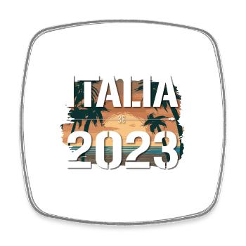 Italia 2023 - Viereckiger Kühlschrankmagnet - Weiß - Vorne