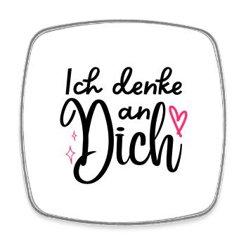 "Ich denke an Dich" Motiv,Valentinstagsgeschenk - Viereckiger Kühlschrankmagnet - Weiß - Vorne