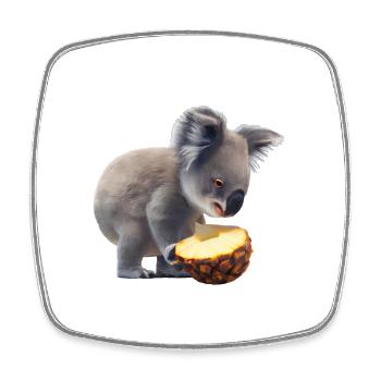 Koala and pineapple - Square fridge magnet - white - Front