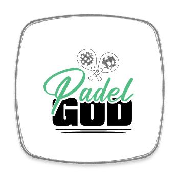 Padel Tennis Paddle Padel Ball Pagayer Padel Tennis - Magnet carré - blanc - Devant
