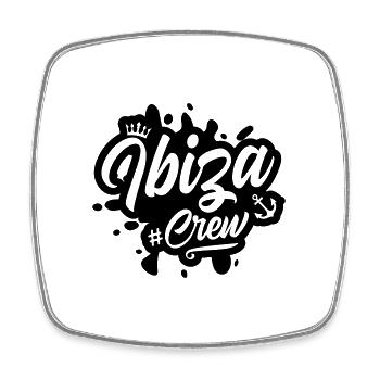 Ibiza Crew - Square fridge magnet - white - Front