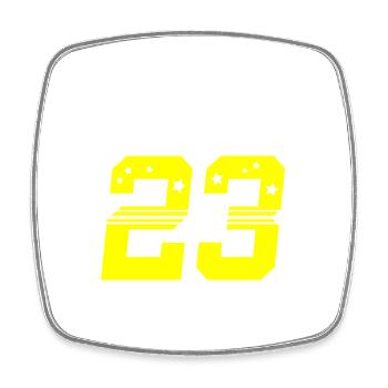 Ibiza 23 - Square fridge magnet - white - Front