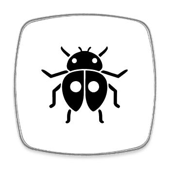 Ladybug - Square fridge magnet - white - Front